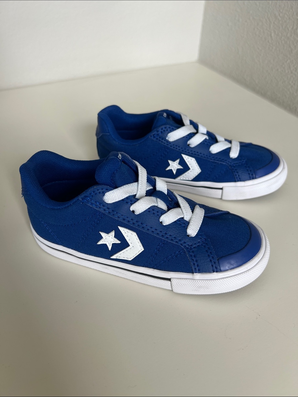 Converse Kids Royal Blue Low-Top Sneakers with White Accents